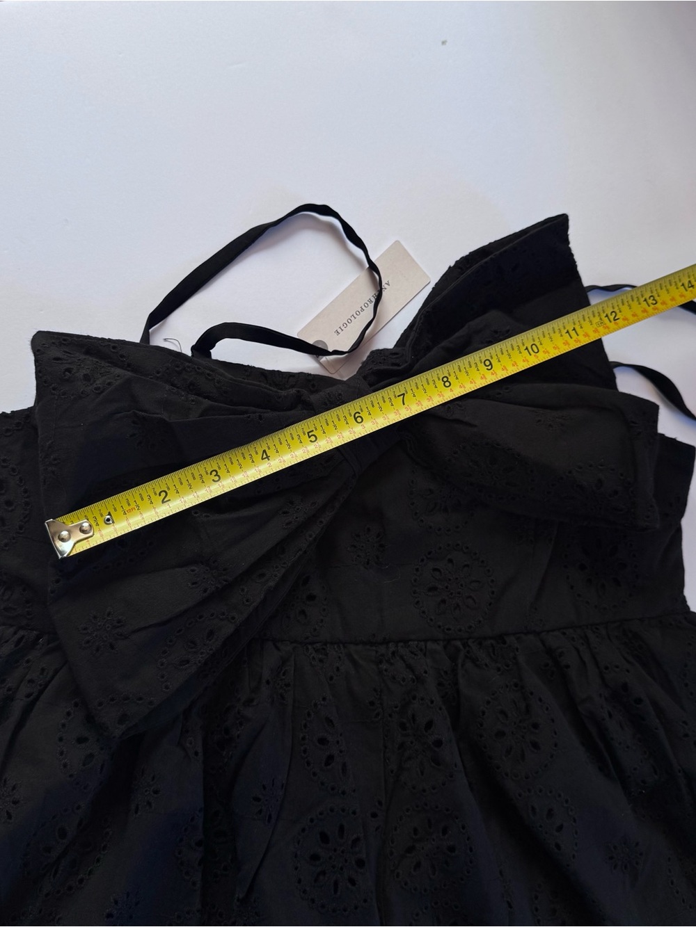 Anthropologie Elegant Black One-Shoulder Palazzo - One Piece with Bow,size XS - Picture 10 of 15